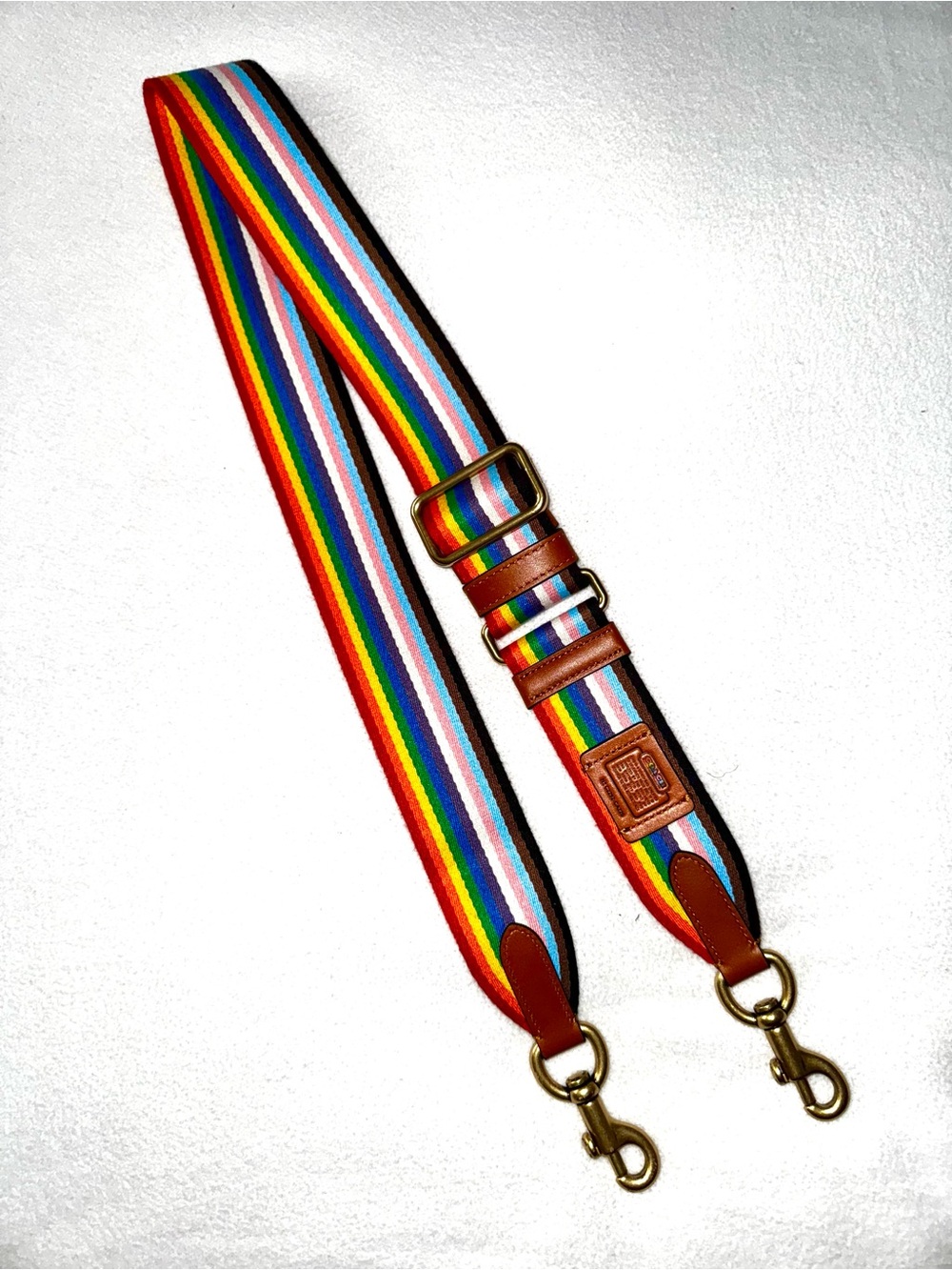 NEW! COACH Rainbow Pride LGBTQIA Web Strap with Trigger Snap Closures NWOT